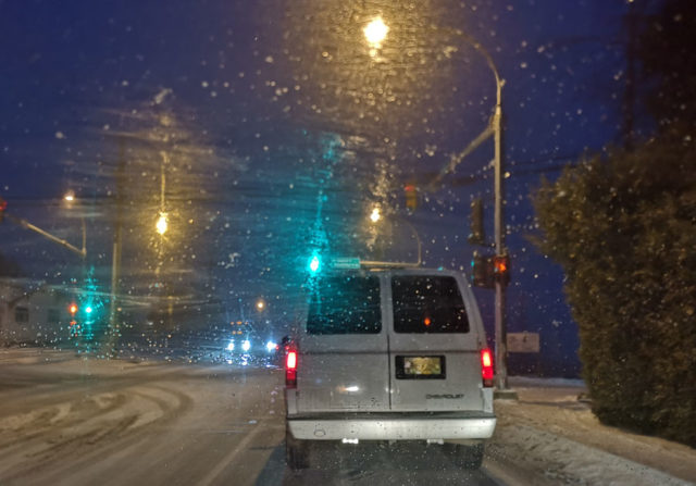 Highway 14, snowfall, January 14 2020