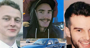 Three young Sooke men found dead near river Cory Mills, Eric Blackmore, AJ Jensen