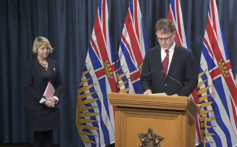 Health Minister Adrian Dix and BC Provincial Health Officer Dr Bonnie Henry