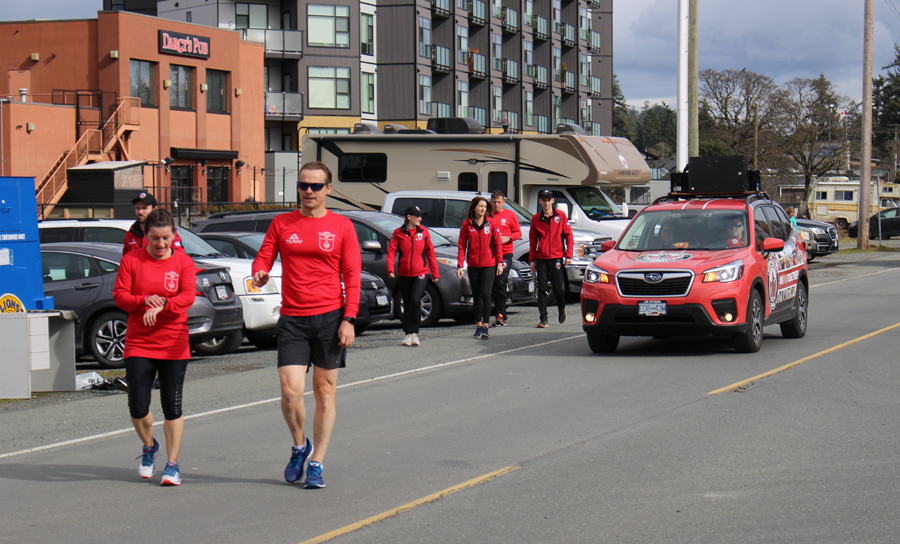 Wounded Warriors runners, Langford, March 1, 2020