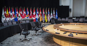 First Ministers discuss collective efforts to address COVID-19 impact meeting room, First Ministers conference