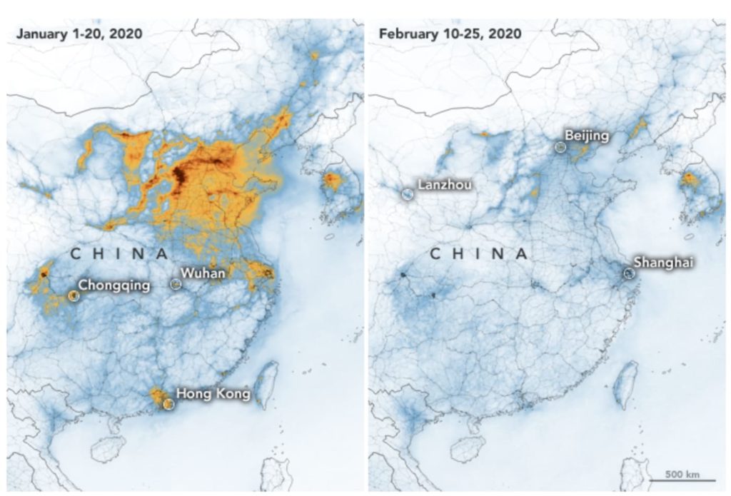pollution over China; NASA