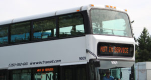 BC Transit shifts to summer schedules, resumes front door loading & fare collection driver in bus, BC Transit, July 2019