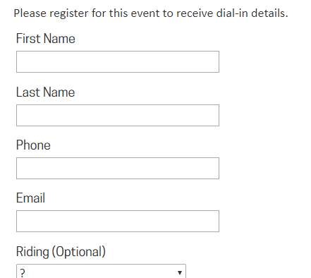 online registration, town hall