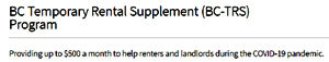 BC renters supplement applications now active BC rental supplement, BC housing, COVID-19