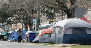 Homeless encampments wrapping up May 20 homeless, tents, Pandora Ave, Victoria