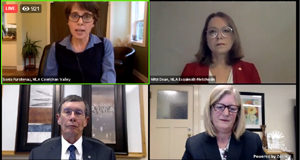 Vancouver Island COVID town hall: testing, PPE, getting back to surgeries COVID-19 town hall, Mitzi Dean, Sonia Furstenau, Dr Richard Stanwick, Kathy MacNeil