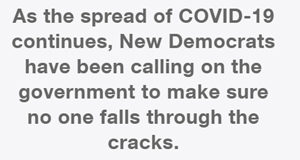 NDP makes a big difference during COVID-19 NDP, federal, COVID-19