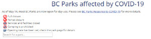 Most BC campgrounds, recreation sites and more parks to open June 1 BC Parks affected by COVID-19