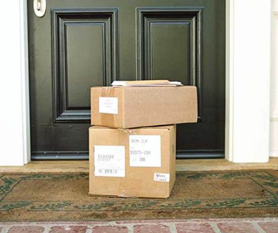parcels at door