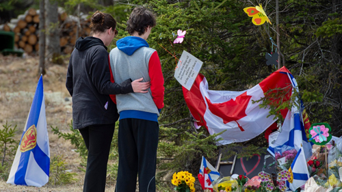 shooting in Nova Scotia, paying respects