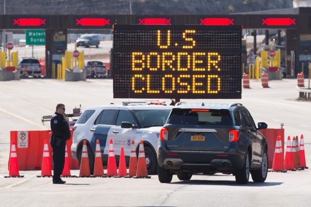 border closed, Canada-USA