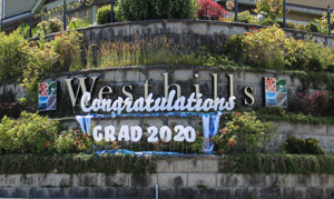 Belmont Secondary School, grad 2020, signage
