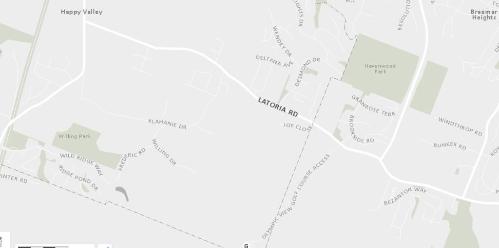 Latoria, elementary school, map