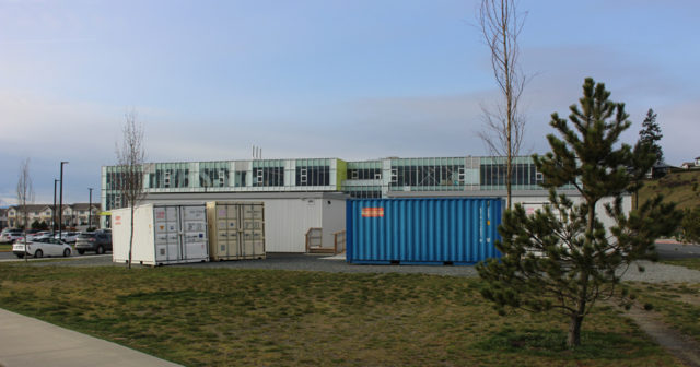 portables, Royal Bay Secondary, March 2020