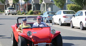 Langford Car Cruise a big hit during COVID summer car cruise, Langford, red convertible
