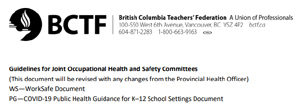 BCTF, COVID, guidelines