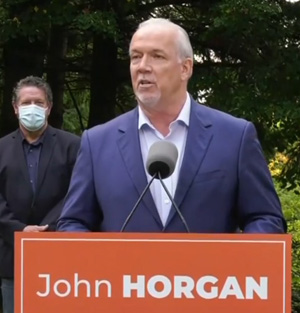 BC NDP Leader John Horgan, September 30, 2020