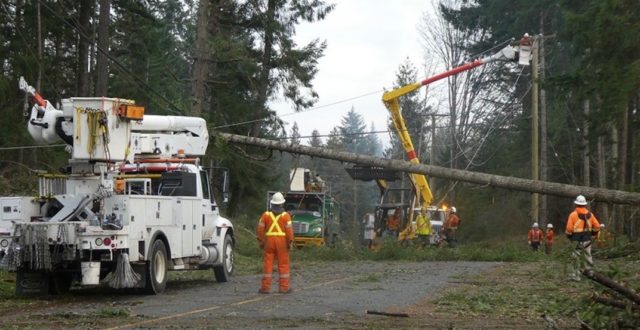 BC Hydro, power outage, cleanup