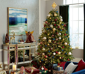 christmas tree, living room