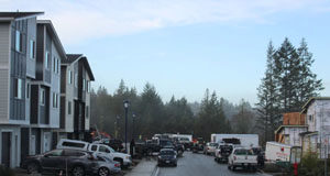 A new VREB board during 2021 COVID housing market new housing, Langford, January 2021