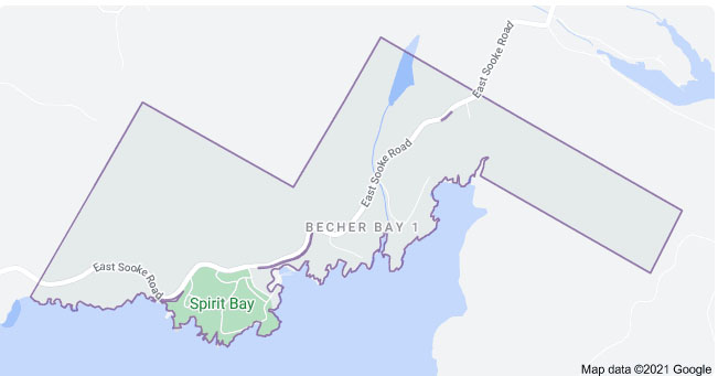 Becher Bay, Beecher Bay, map