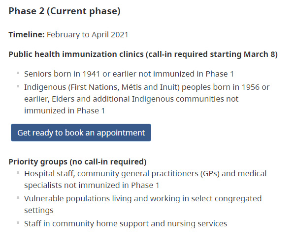 Phase 2, March-April 2021, BC Immunization Plan