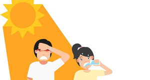 Hot weather: stay hydrated & protected from sun heat stroke