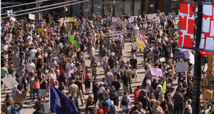 Health care worker protest shows ramped-up COVID angst covid, protest