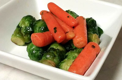 brussel sprouts, carrots