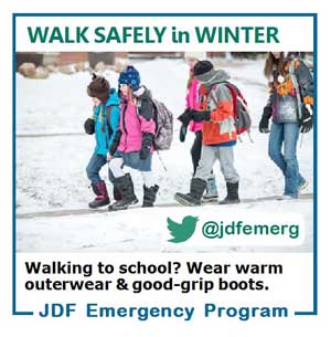 walk safely, winter, kids