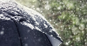 First snowfall, winter is here snow, rain