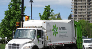 Labour shortages impacting curbside recycling pickup emterra truck