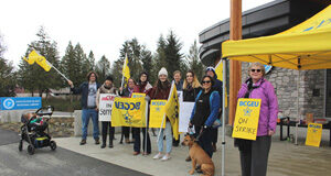 Strike Day 16: picketing at Sooke Library sooke library, strike