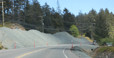gravel, highway 14. construction