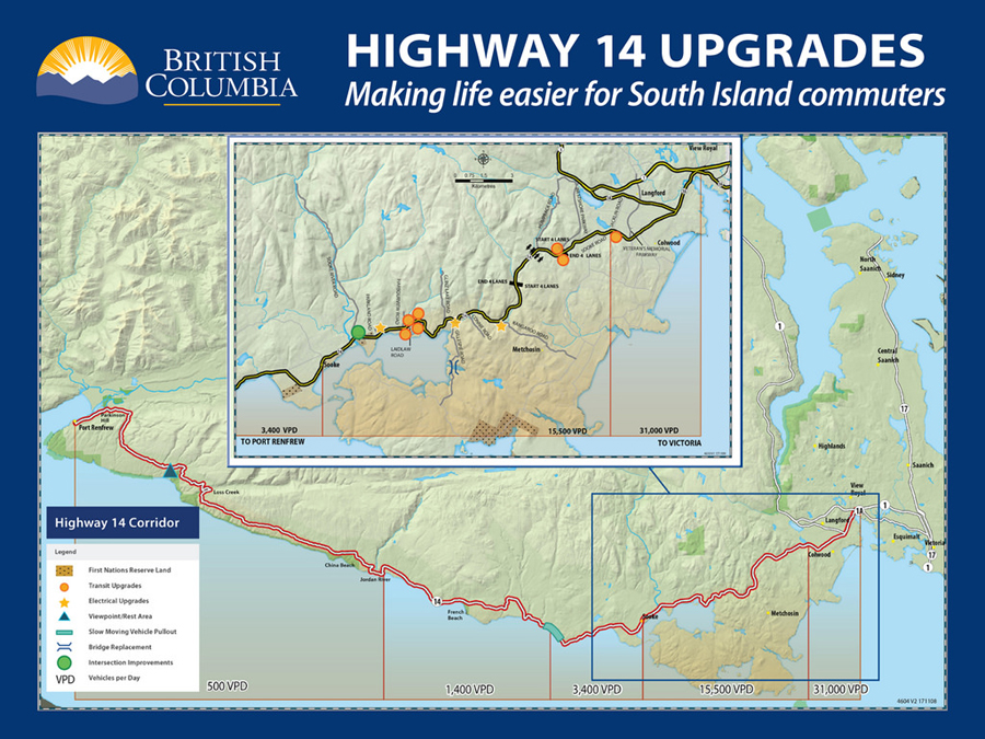 hwy 14, upgrades, map
