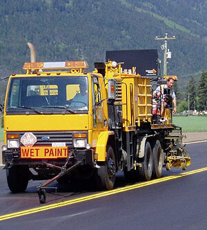 line painting, truck