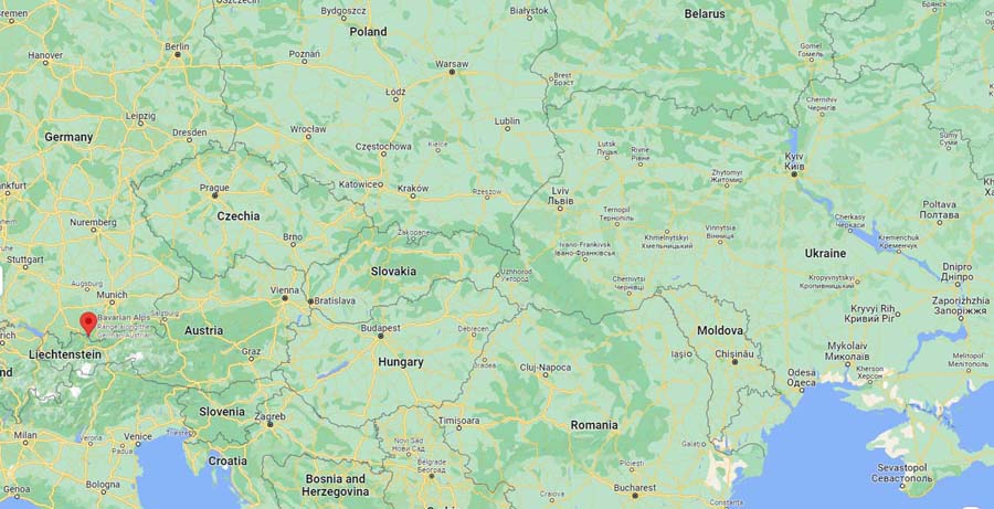 g7, bavarian alps, map