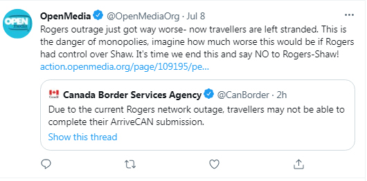 rogers outage, open media