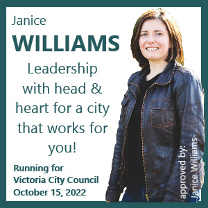 Vote Janice Williams for City of Victoria Council – October 15, 2022