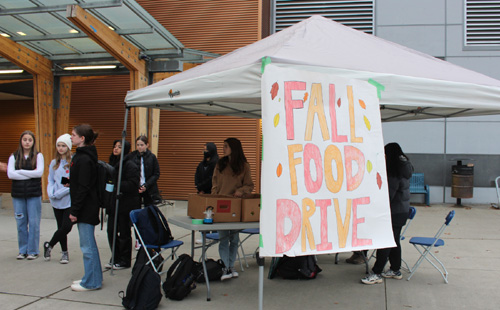 food donation, booth, belmont