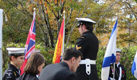 Community leadership on Remembrance Day 2023 alistair macgregor, wreath