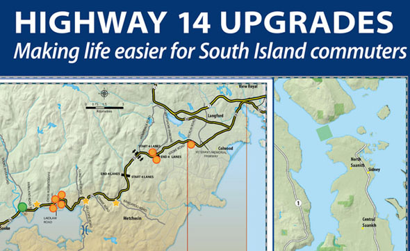 map, highway 14, construction