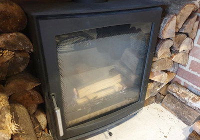 wood burning, stove, smoke