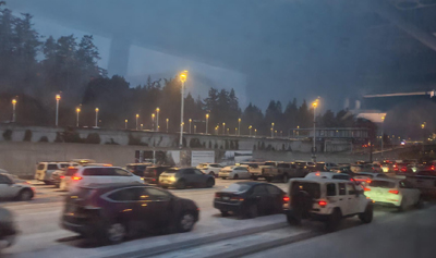 cars, snow, bc ferries