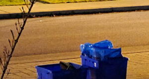 Large volumes & staff shortages see curbside recycling pickup losing pace bluebox, curbside, evening