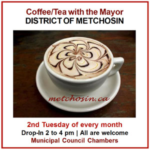 Drop-in for coffee or tea with Metchosin Mayor Marie-TérèseLittle