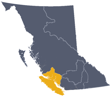 map, vancouver island, sector