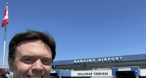 Alistair MacGregor in Langford May 28 before heading back to Ottawa alistair macgregor, nanaimo, airport