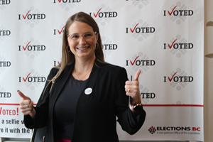 camille currie, bc green, voting